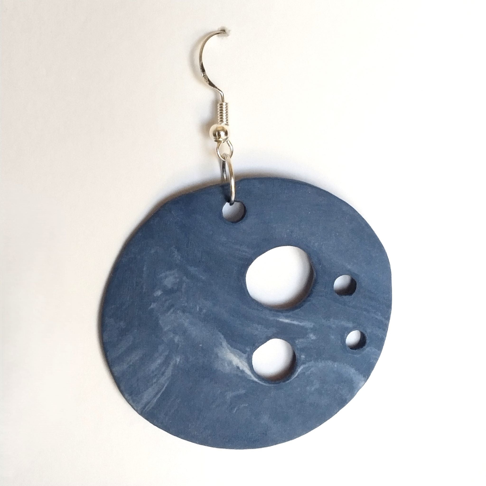Orecchini circolari nerikomi, silhouette completa con monachelle argento 925 – Maviart